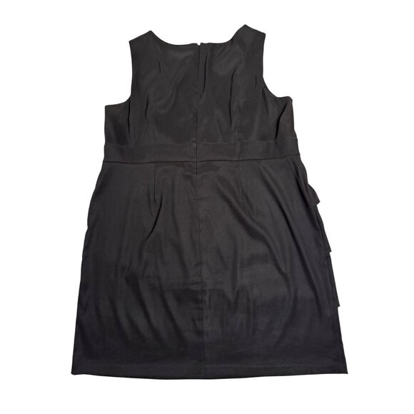 Dressbarn Black Tiered Sheath Dress Size 24W 3X Timeless Classic Plus Size - Picture 6 of 9